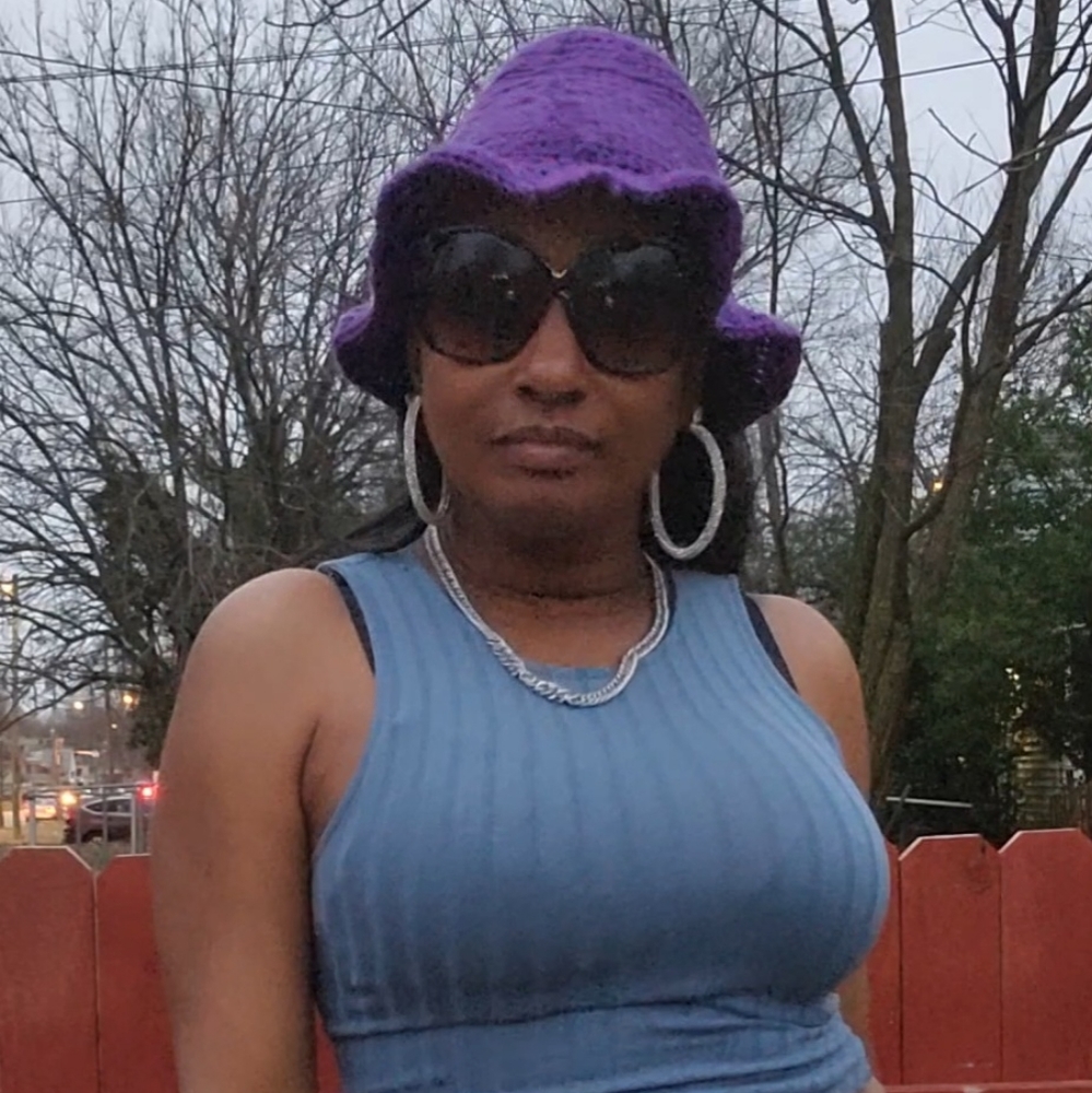 Purple Crochet Bucket Hat